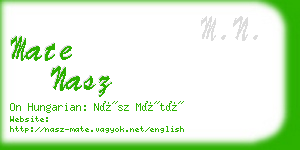 mate nasz business card